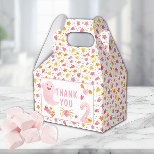 Pink Ghost Little Boo Girls 2nd Birthday Favour Box