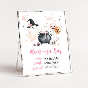 Pink Ghost Little Boo Mum Osa Bar Sign