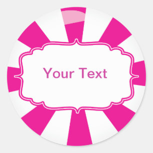 Pink Giant lollipop candy Buffet label