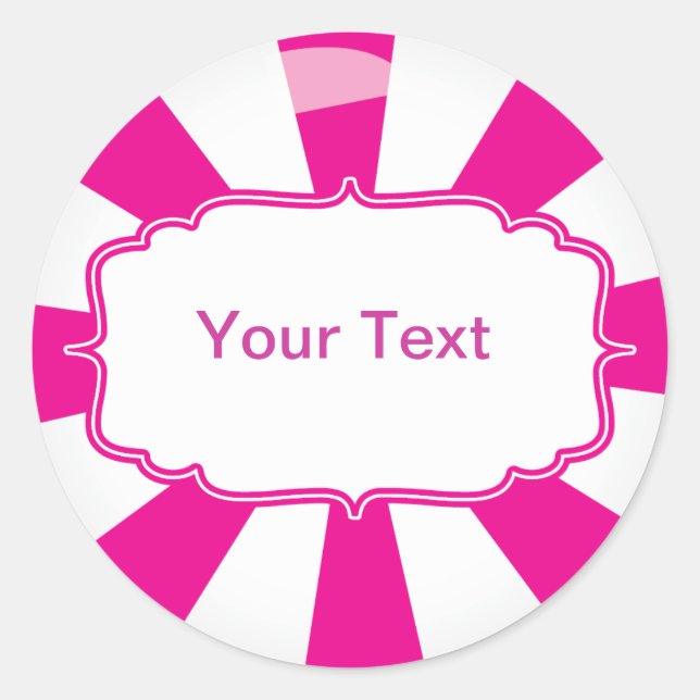 Pink Giant lollipop candy Buffet label (Front)