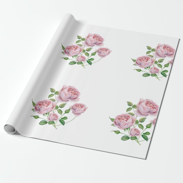 pink gift paper to watercolor (Unrolled)