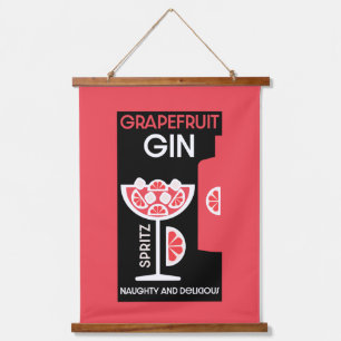 Pink Gin Hanging Tapestry