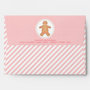 Pink Gingerbread Cookie Envelope