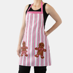 Pink Gingerbread Cookies Baking Apron