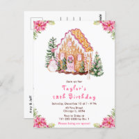 Pink Gingerbread House Birthday Party