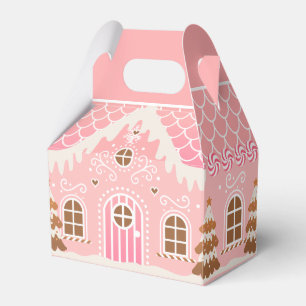 Pink Gingerbread House Favour Box