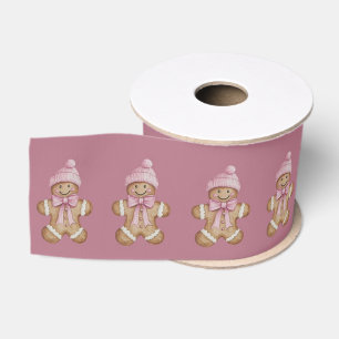 Pink Gingerbread Joy Grosgrain Ribbon