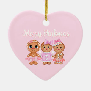 Pink Gingerbread Ornament