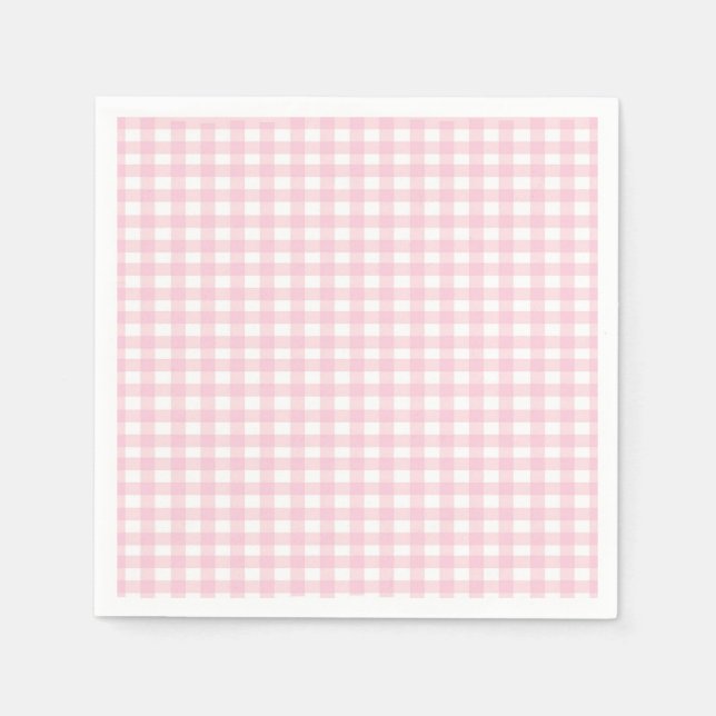 Pink Gingham 1 Napkin (Front)