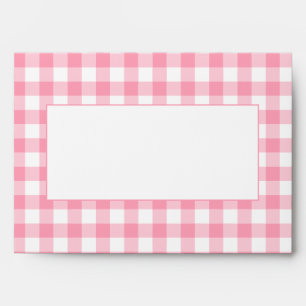 Pink Gingham Baby-Q Barbecue BBQ Baby Shower Envelope