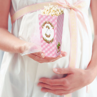  Pink Gingham Berry Sweet Baby Shower Favour Box