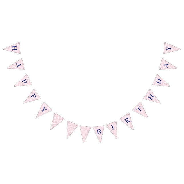 Pink Gingham Bunting (All)