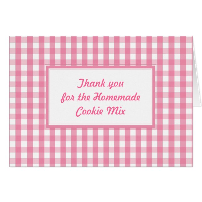 Pink Gingham Check Pattern (Front Horizontal)