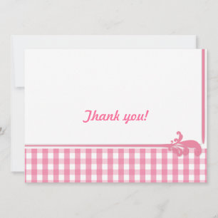 Pink Gingham Check Pattern Invitation