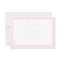 Pink Gingham Check Personal Stationery Note Card