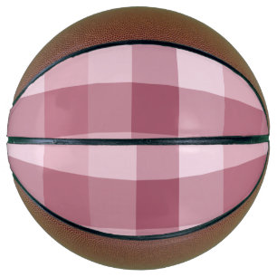 Pink Gingham Check Plaid Design Basketball