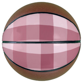 Pink Gingham Check Plaid Design Basketball