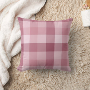Pink Gingham Check Plaid Design Cushion