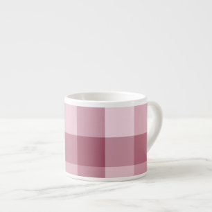 Pink Gingham Check Plaid Design Espresso Cup