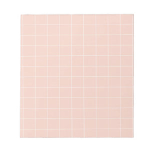 Pink Gingham Chequered Charming Stylish Stationary Notepad
