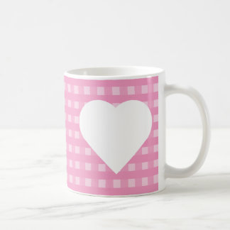 Pink Gingham Coffee Mug