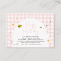Pink Gingham Daisy Bee Baby Shower Books For Baby