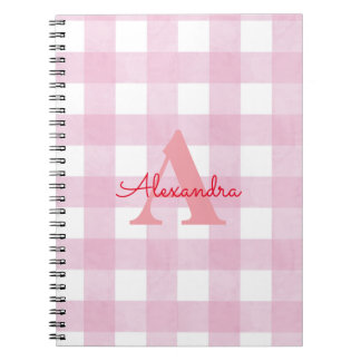 Pink Gingham Decor Notebook