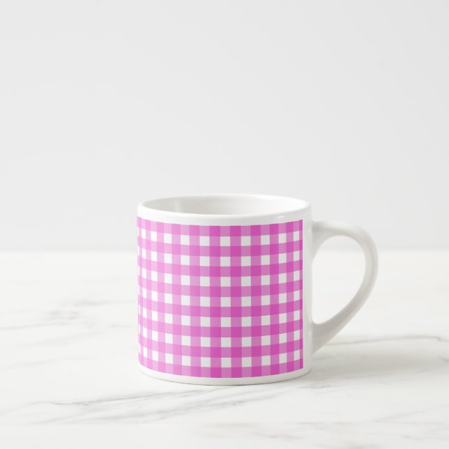 Pink gingham espresso cup (Right)