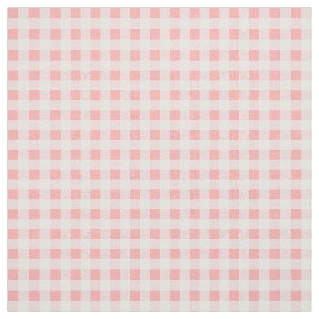 Pink Gingham Fabric (Swatch)