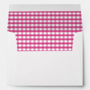 Pink Gingham Farm Animals Cute Cow  5x7 Card A7  Envelope
