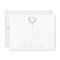 Pink Gingham Laurel Crest stationery