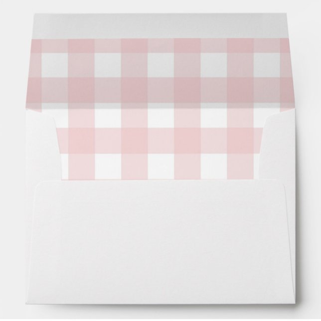 Pink Gingham Lined Envelope (Creator Uploaded)