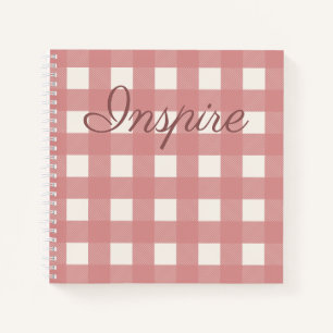Pink Gingham Notebook
