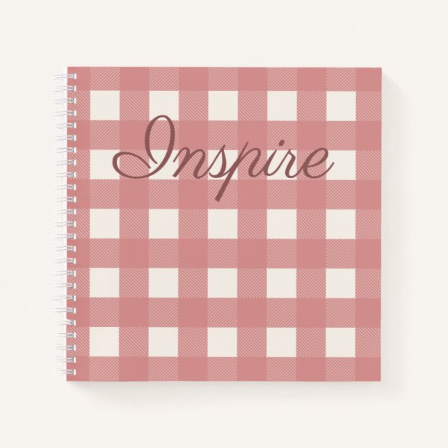 Pink Gingham Notebook (Front)