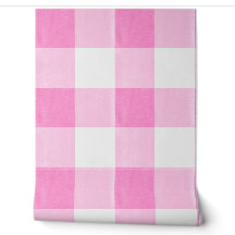 Pink Gingham Nursery Decor | Soft Blush Chequered