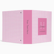 Pink Gingham Plaid Pattern Cute  Personalised 