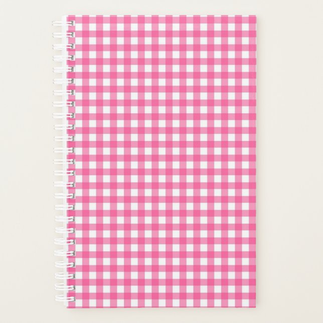Pink Gingham Planner (Front)