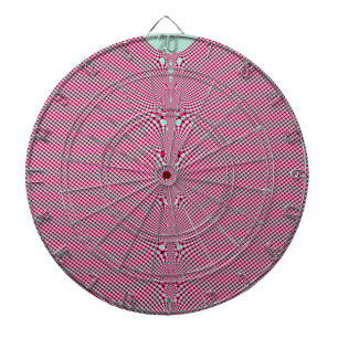 Pink Gingham Shirt Fractal Dartboard