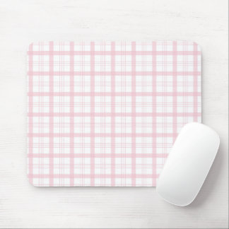 Pink Gingham Stationery Lover Mousepad