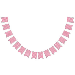 Pink Gingham Sweet One Girl 1st Birthday Party Bunting