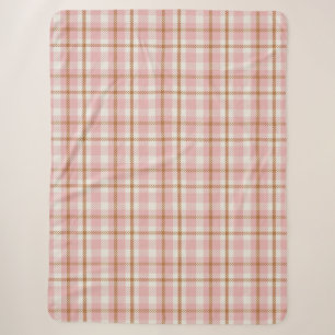 Pink Gingham tartan buffalo plaid summer picnic Sherpa Blanket