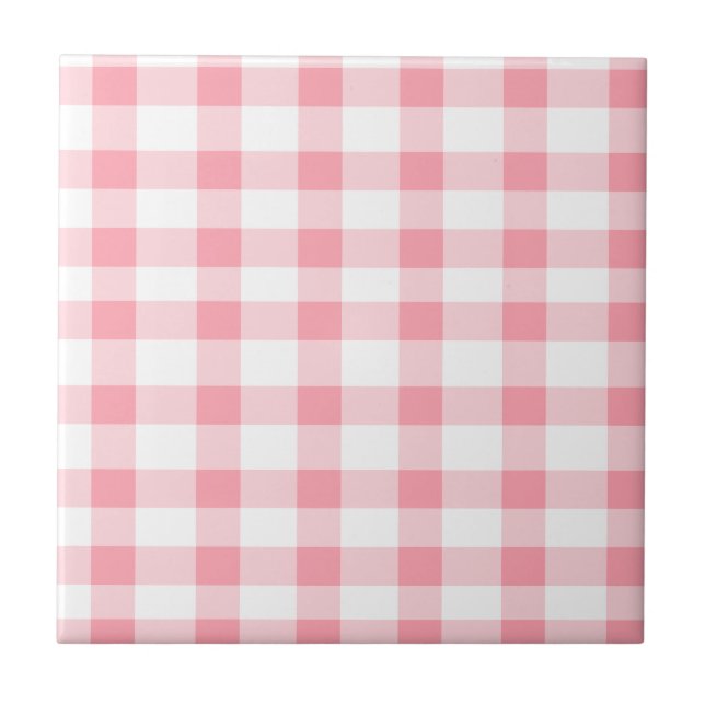 Pink Gingham Tile (Front)