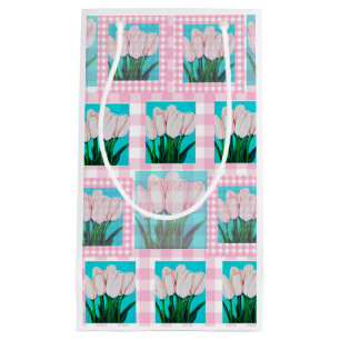 Pink Gingham Tulip Gift Bag