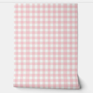 Pink Gingham Wallpaper