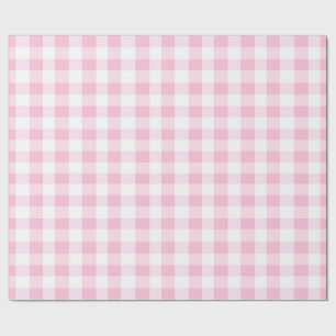 Pink gingham wrapping paper