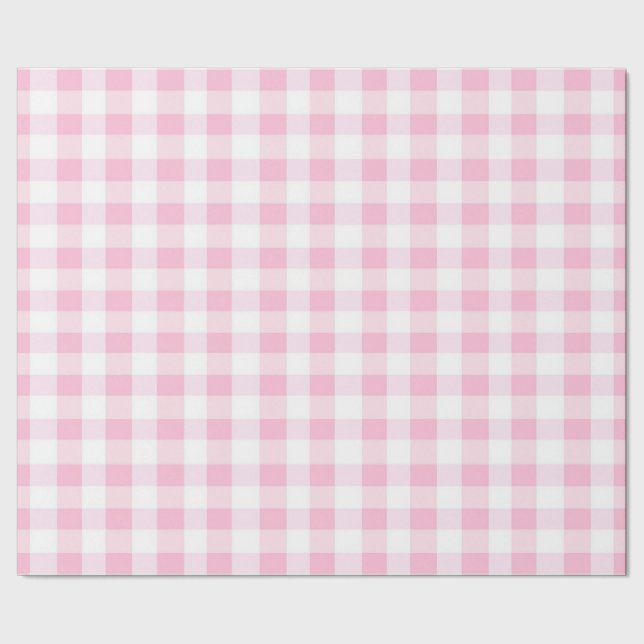 Pink gingham wrapping paper (Seam)