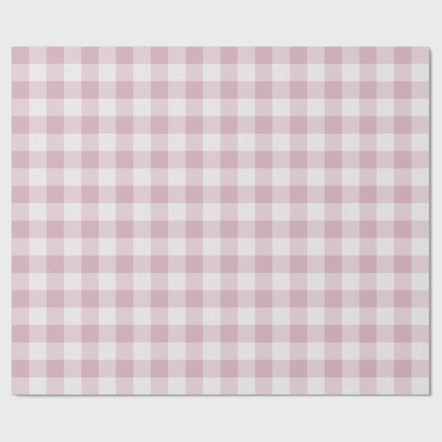 Pink Gingham Wrapping Paper (Flat)