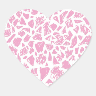 Pink Giraffe Heart Sticker