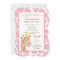 Pink Giraffe It's a Girl Baby Shower Invitation