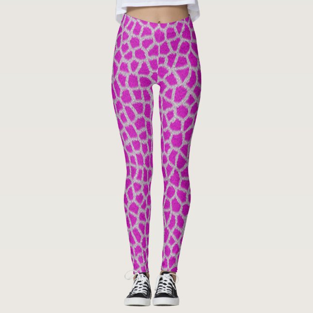 Pink Giraffe Leggings (Front)